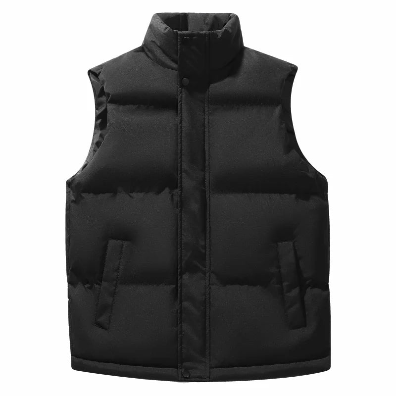 Custom Winter Vest Free Print Logo Stand Collar Coats Warm Outerwear Man Woman Casual Sleeveless Jackets Waistcoat Thick Gilet